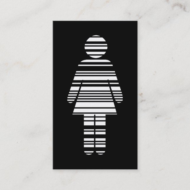 barcode girl business card (Front)