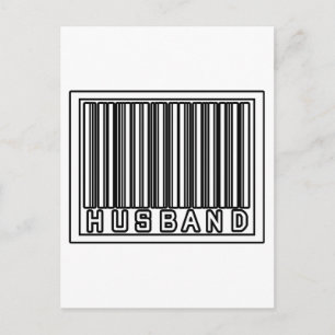 Barcode Husband Postcard