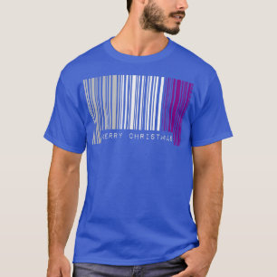 Barcode Merry Christmas Aseual Pride Flag LGBTQ Qu T-Shirt