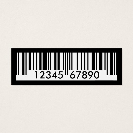 barcode mini business card
