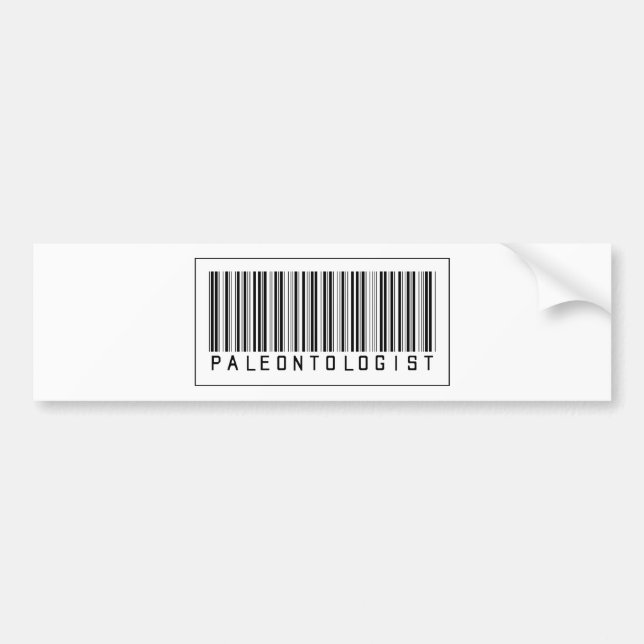 Barcode Paleontologist Bumper Sticker (Front)