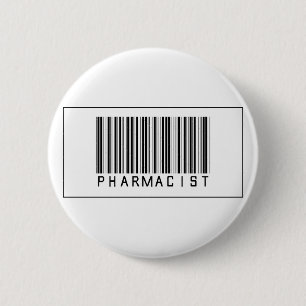 Barcode Pharmacist 6 Cm Round Badge
