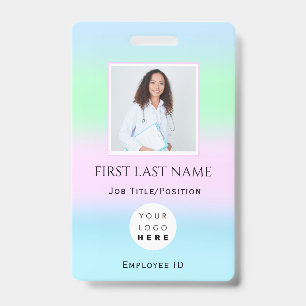 Barcode Photo IDCard Health Nurse Doctor ID Badge