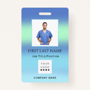 Barcode Photo IDCard Health Therapist Nurse Doctor ID Badge