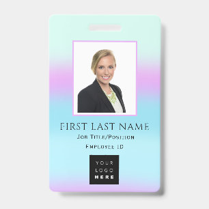 Barcode Photo Name ID Card Medical Care Nurse Care Badge
