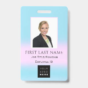 Barcode Photo Name IDCard NURSE Health Doctor BLUE ID Badge