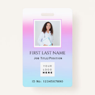 Barcode Photo  Nurse Doctor Health Care IDCard ID Badge