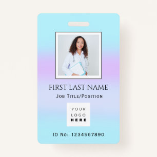 Barcode Photo Therapist Nurse Doctor Health Aid ID Badge