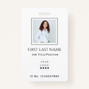Barcode Photo Therapist Nurse Doctor Health IDCard ID Badge