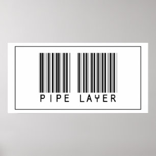 Barcode Pipe Layer Poster