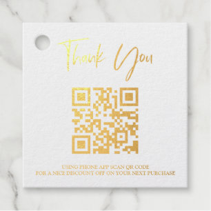 *~* Barcode QR Code Business Thank you Gift Tag