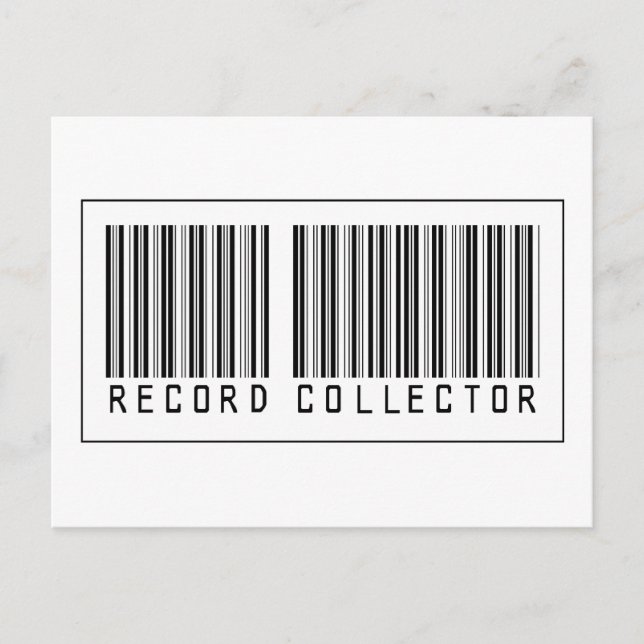 Barcode Record Collector Postcard (Front)