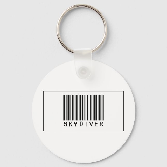Barcode Skydiver Key Ring (Front)