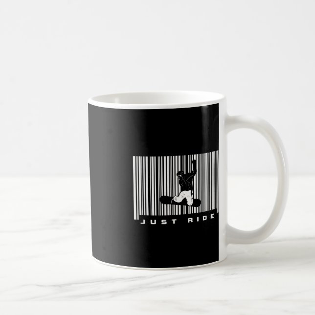 Barcode Snowboarding Apparel - Snowboarder Snowboa Coffee Mug (Right)