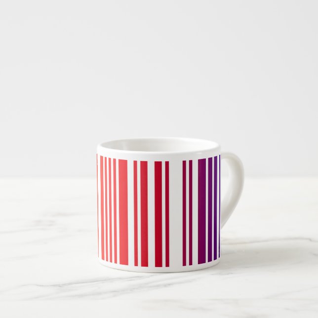 Barcode Stiped Espresso Mug (Front Right)