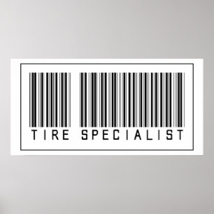 Barcode Tire Specialist Poster