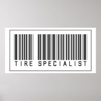 Barcode Tire Specialist Poster