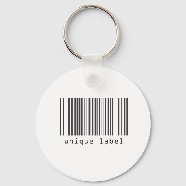 Barcode - Unique Label Key Ring (Front)