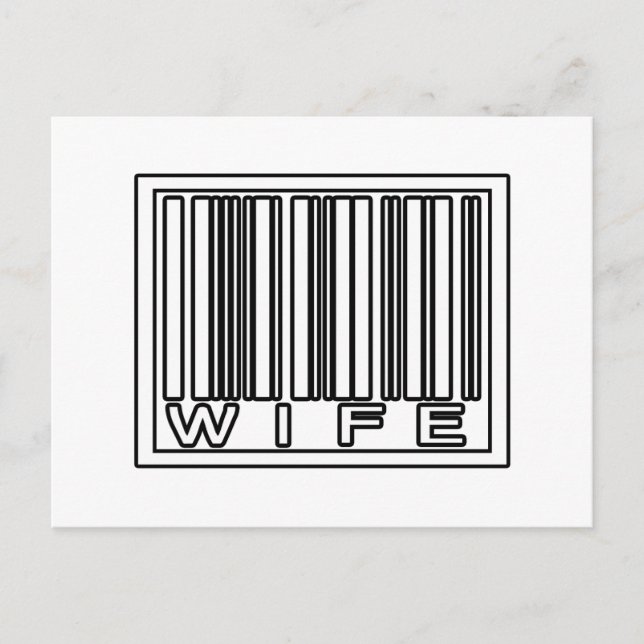 Barcode Wife Postcard (Front)