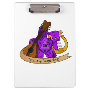 Bard Dice Design Clipboard