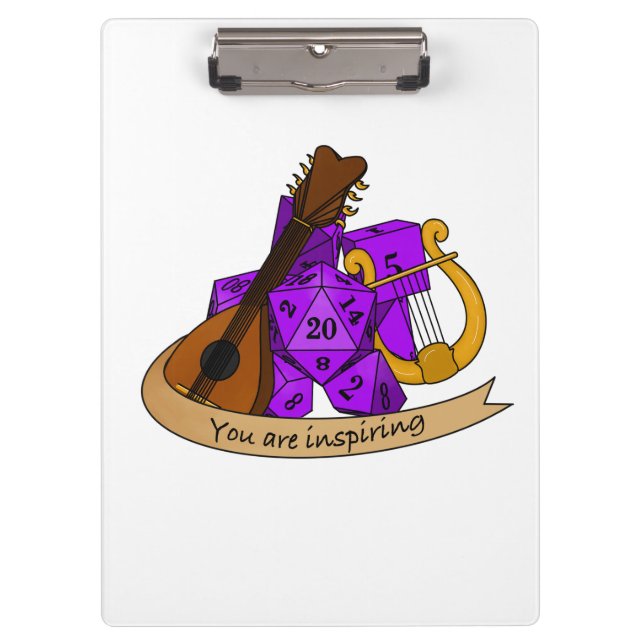 Bard Dice Design Clipboard (Front)