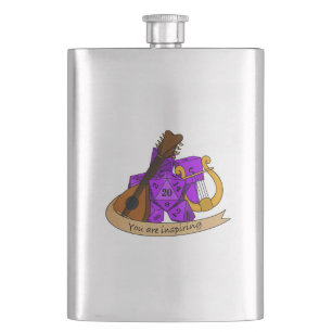 Bard Dice Design Hip Flask