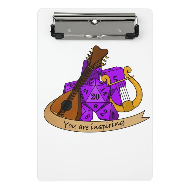 Bard Dice Design Mini Clipboard (Front)
