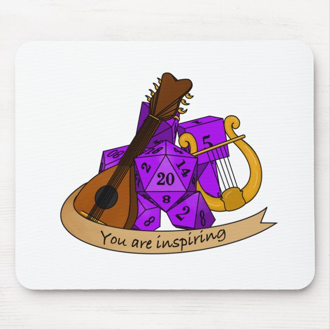 Bard Dice Design Mouse Mat (Front)