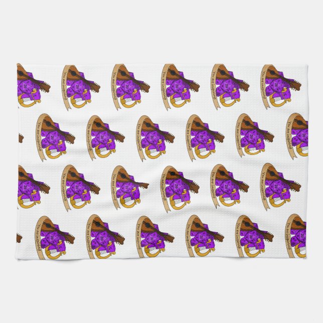 Bard Dice Design Tea Towel (Horizontal)