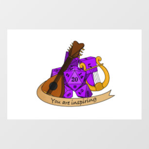 Bard Dice Design Window Cling