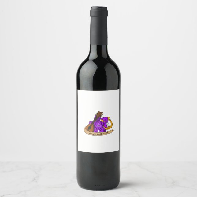 Bard Dice Design Wine Label (Front)