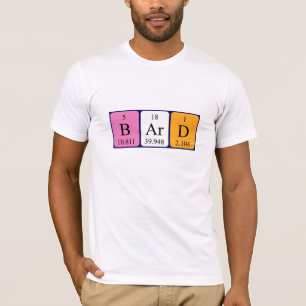 Bard periodic table name shirt