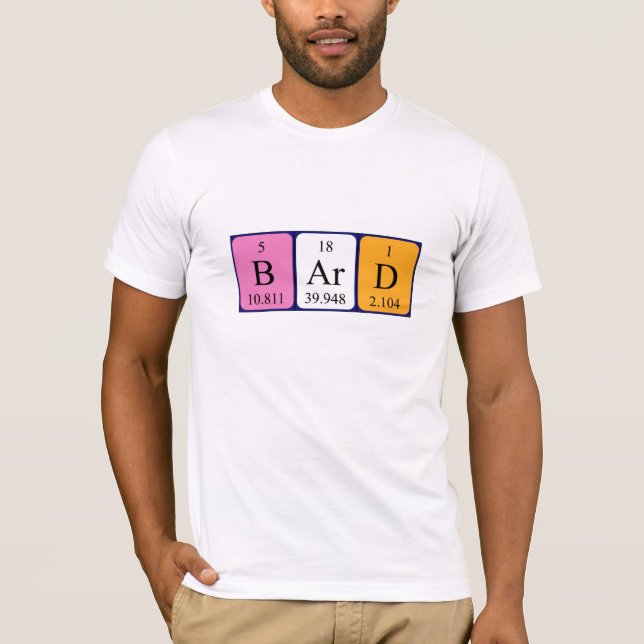 Bard periodic table name shirt (Front)
