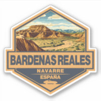 Bardenas Reales Spain Travel Art Badge