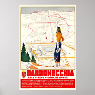 Bardonecchia Turin Italy Skiing Alps Mountains Poster