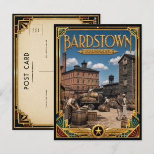 Bardstown Kentucky Vintage Art Deco Golden Age Postcard