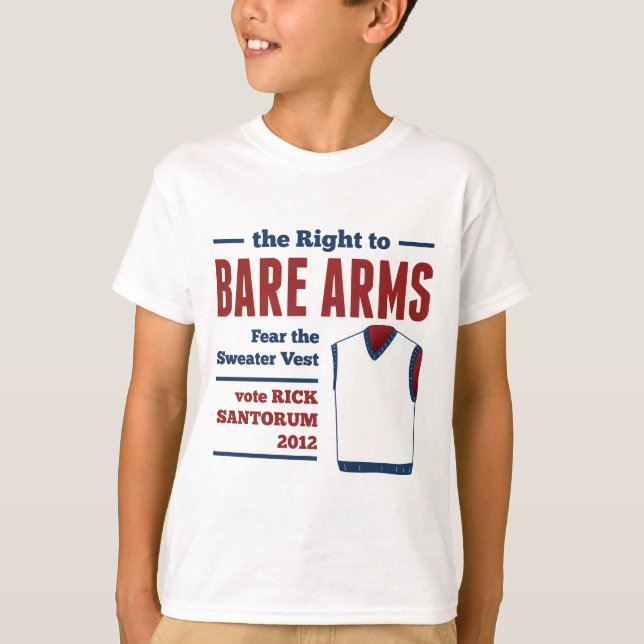 Bare Arms Rick Santorum Sweater Vest 2012 (Front)