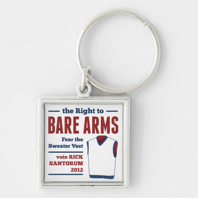 Bare Arms Rick Santorum Sweater Vest 2012 Key Ring (Front)