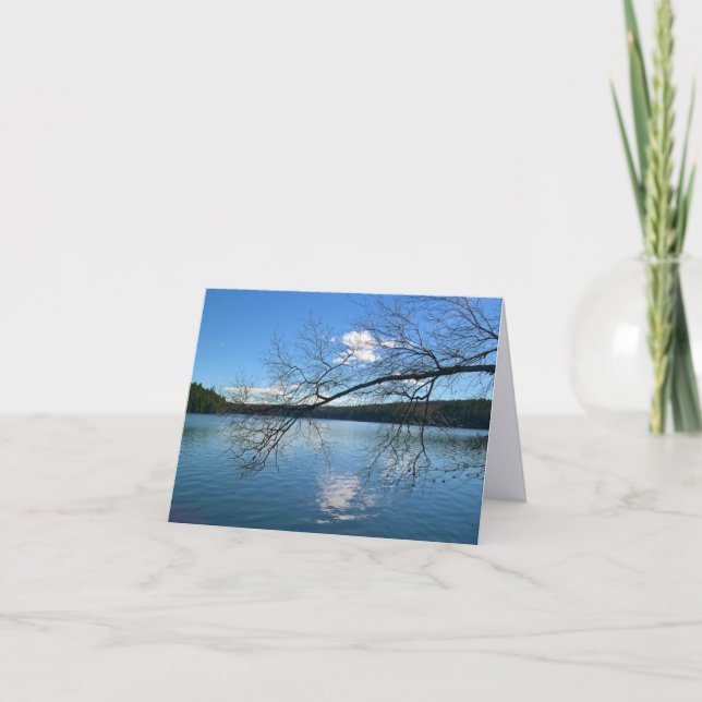 Bare Branch Over the Lake Card (Front)
