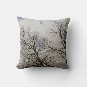 Bare Branches of Winter Trees Nature Art Cushion