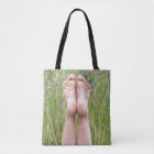 bare feet in wildflowers