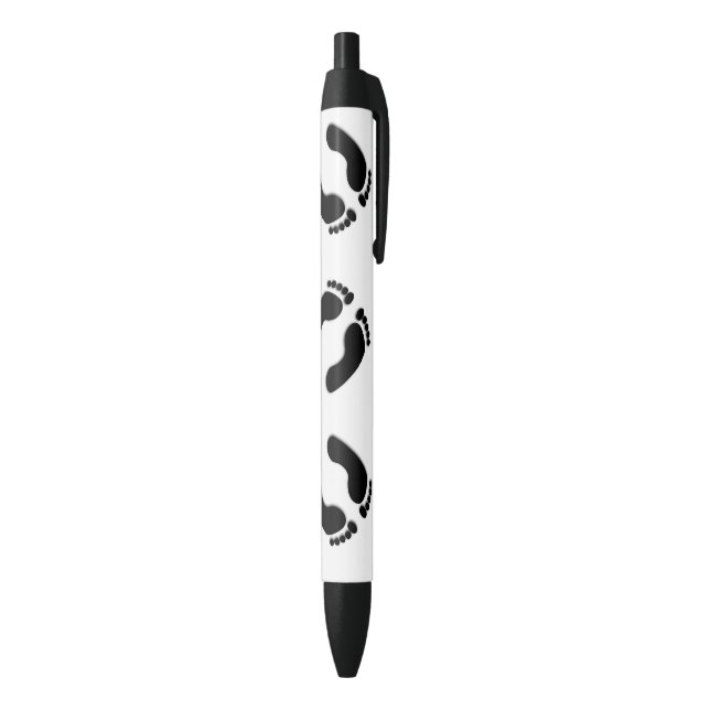 Bare Feet Prints Black Ink Pen (Bottom (Vertical))