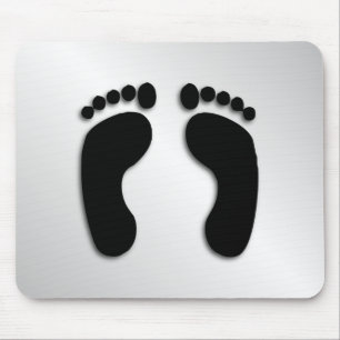 Bare Feet Prints Mouse Mat