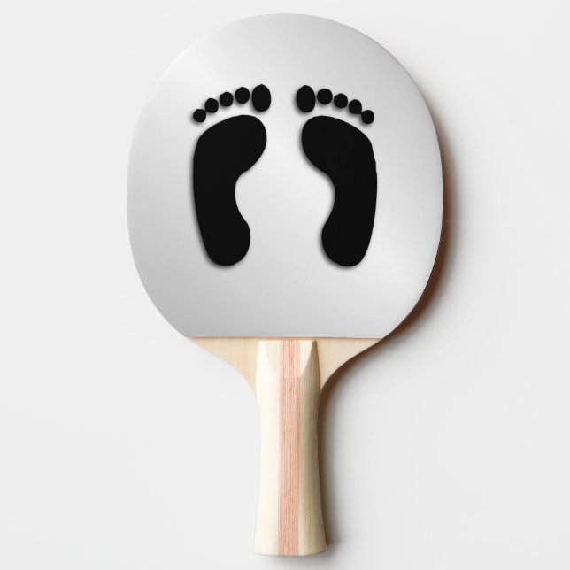 Bare Feet Prints Ping Pong Paddle (Back)