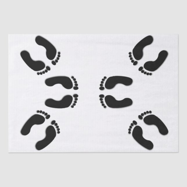 Bare Feet Prints Tissue Paper (Front)