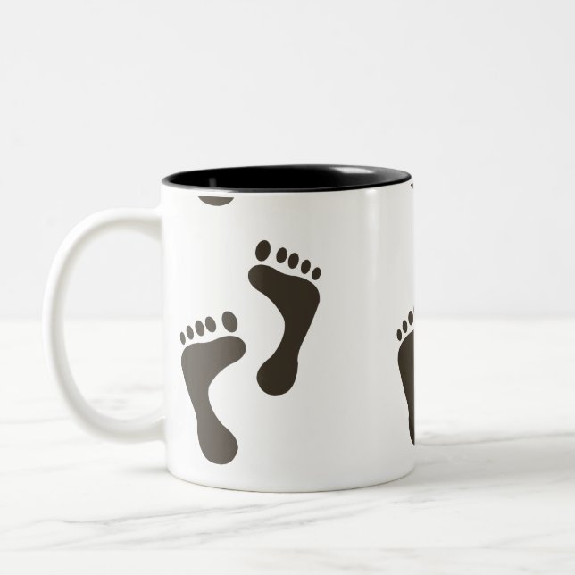 Bare feet Two-Tone coffee mug (Left)