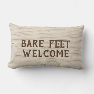Bare Feet Welcome On Sand Lumbar Cushion