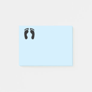 Bare Footprints Blue Post-it Notes