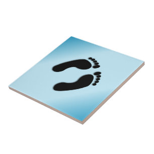 Bare Footprints Blue Tile