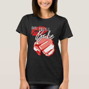 Bare Knuckle Boxing Babe with lipstick and polish T-Shirt